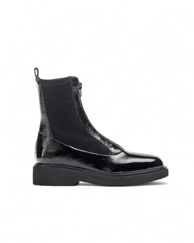 Unisa Foggia Black Leather Patent Boots