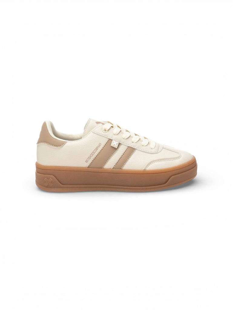 XTI Beige Chunky Gum Sole Trainers 143645