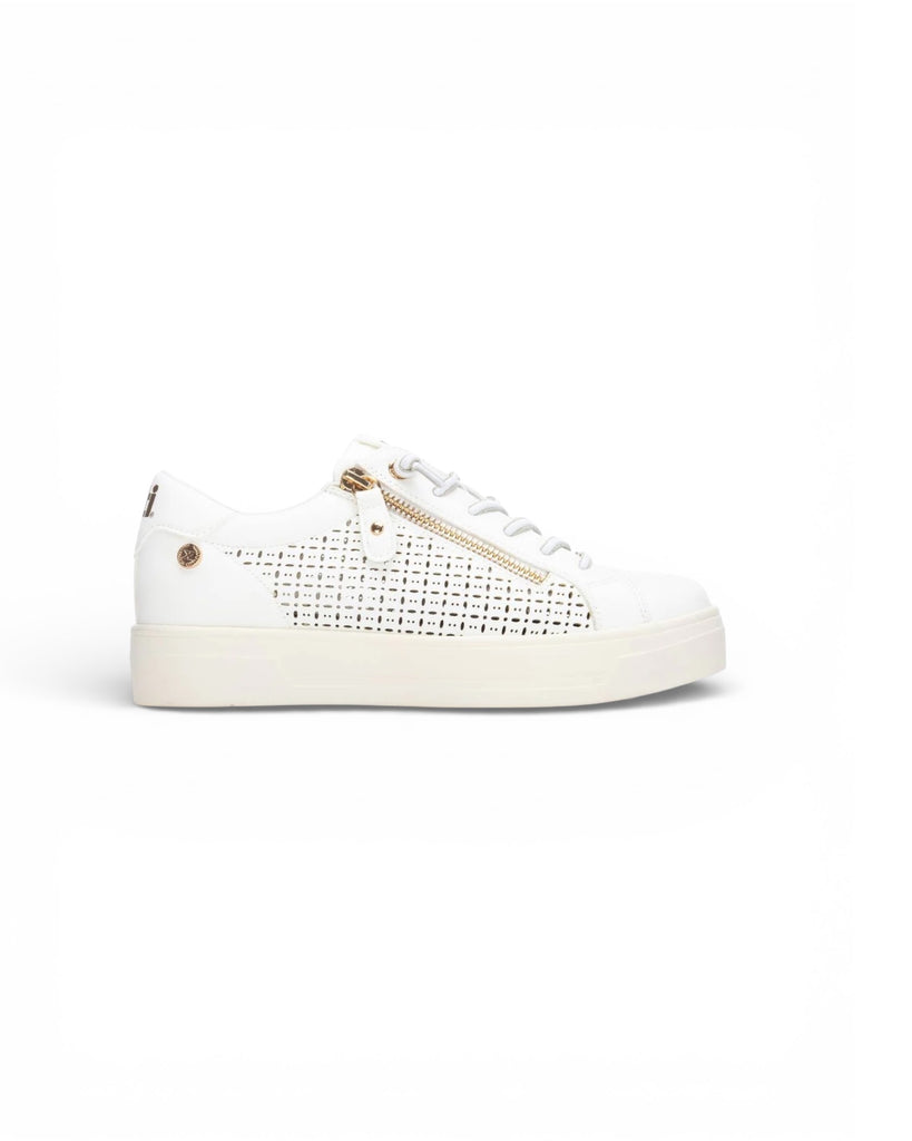 XTI White Perforated Design Trainers 145095