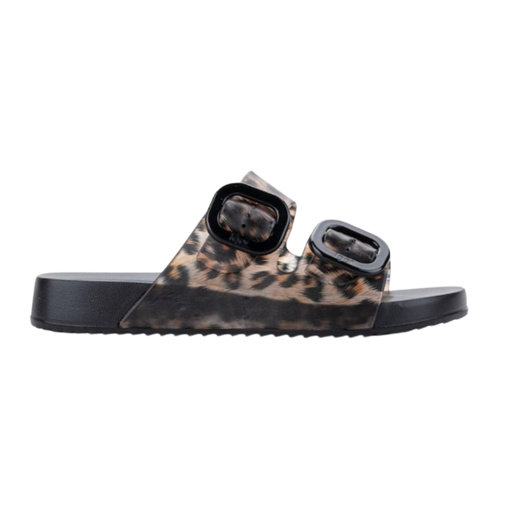 Igor Habana Brillo Black Animal Print Double Strap Sandal