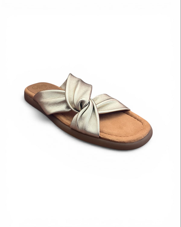 Unisa Camby Gold Leather Sandal