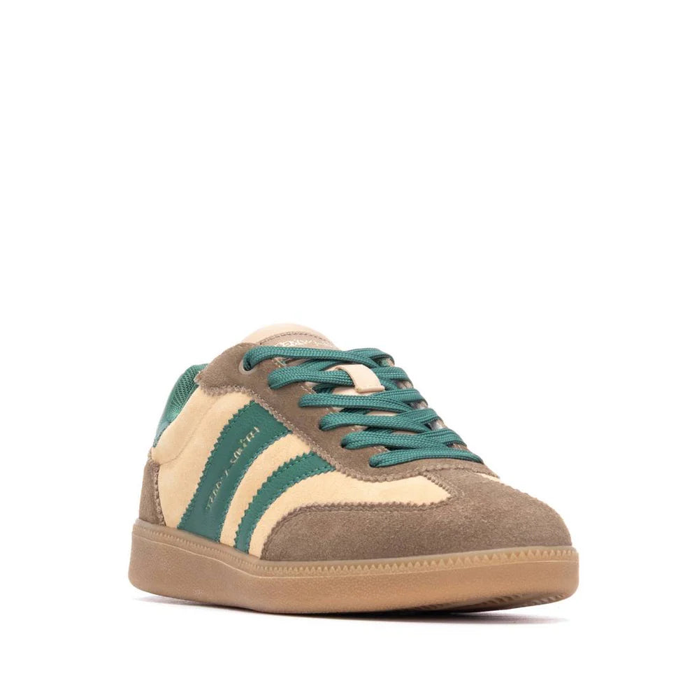 Teddy Smith Beige, Taupe & Green Gum Sole Trainers