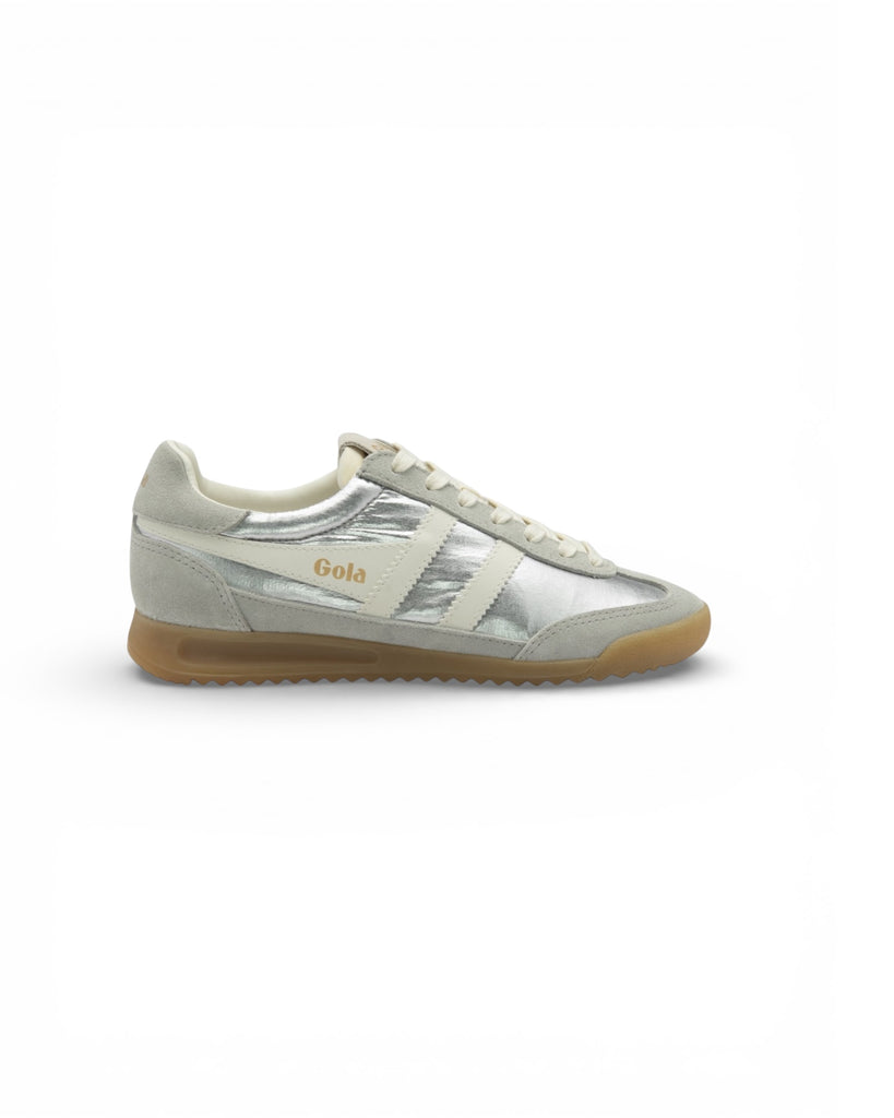 Gola Classics Women's Firefly Metallic Silver & Off White Trainers