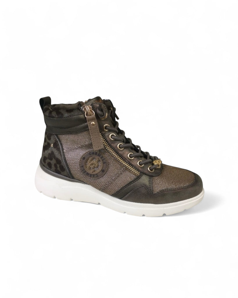 Carmela Black Leather Ankle Boots