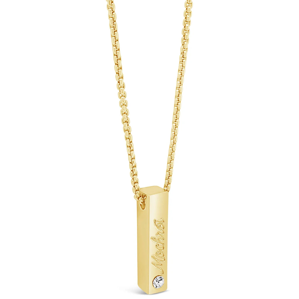 Séala Gold Mo Chroí Bar Pendant Necklace
