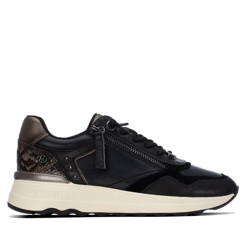 Carmela 164221 Black Leather Trainers