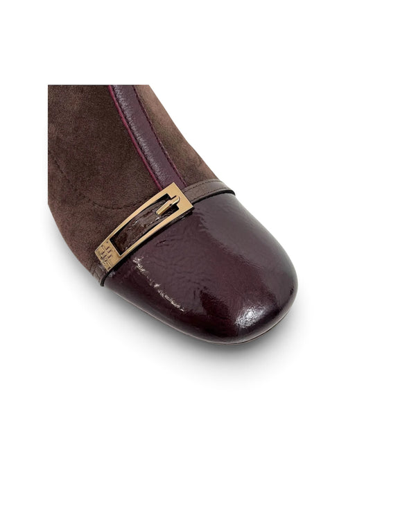 Hispanitas BHI265016 Varsovia Bordo & Espresso Block Heel Boots