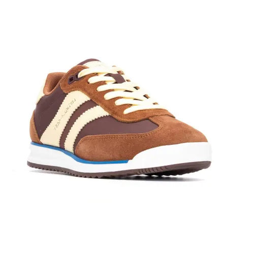 Teddy Smith Chocolate Brown & Cream Trainers