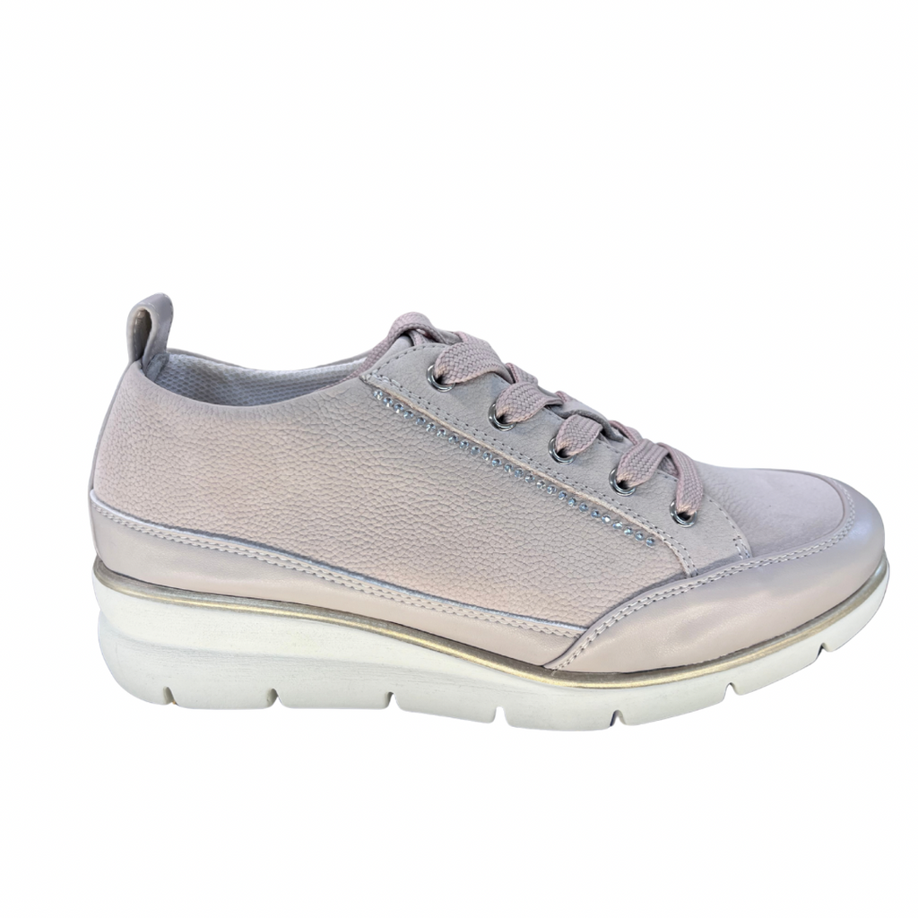 Donna Serena Nabuck Pelle Nuvola Nude Platform Trainers