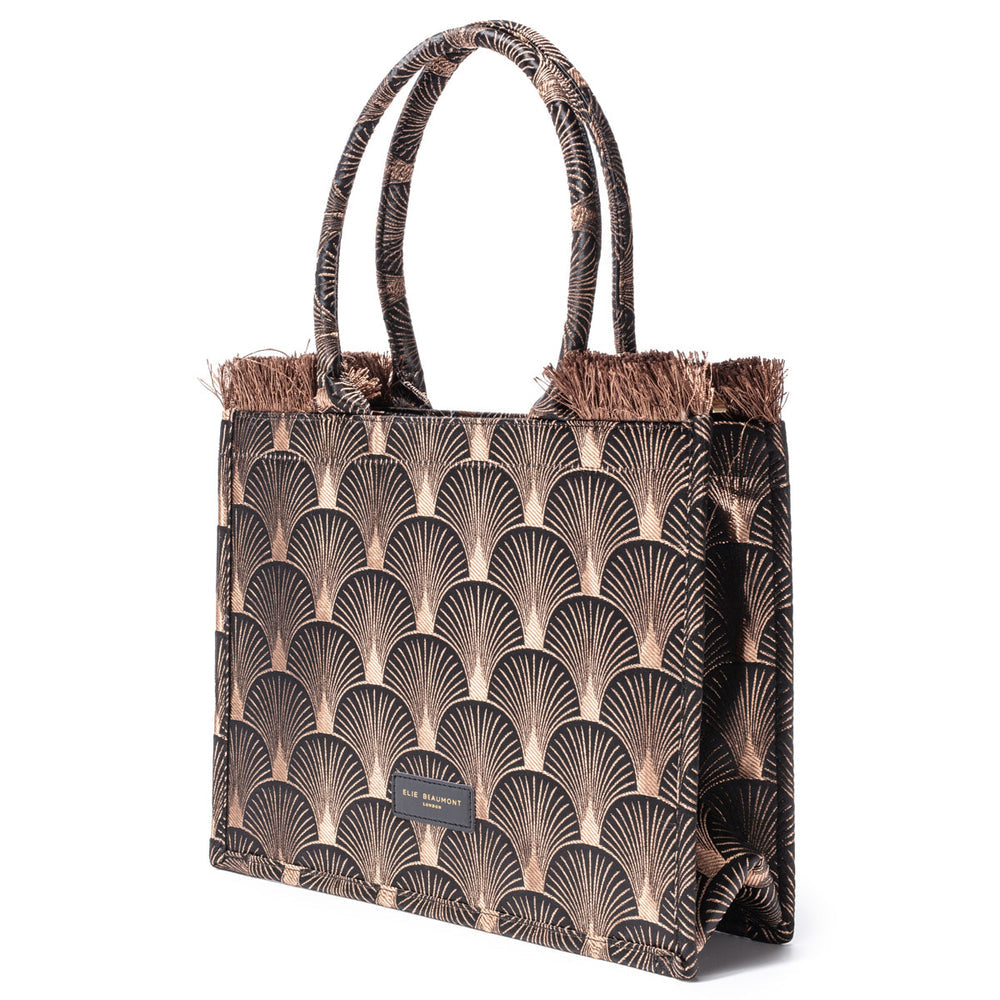 Black & Copper Fan Totebag