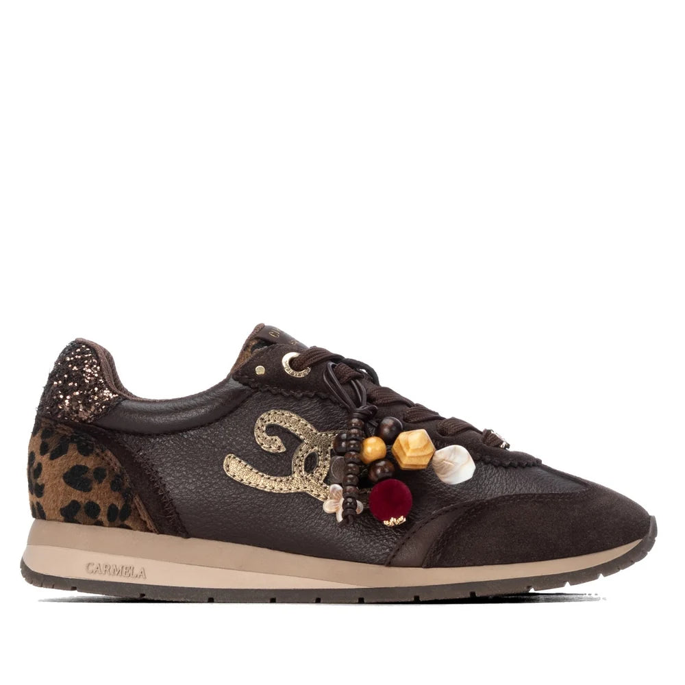 Carmela 164234 Brown & Leopard Trainers