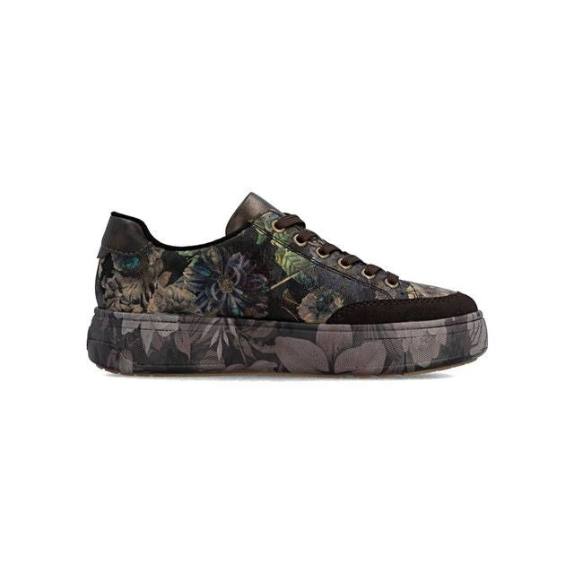 Rieker M7711-26 Brown Floral Trainers