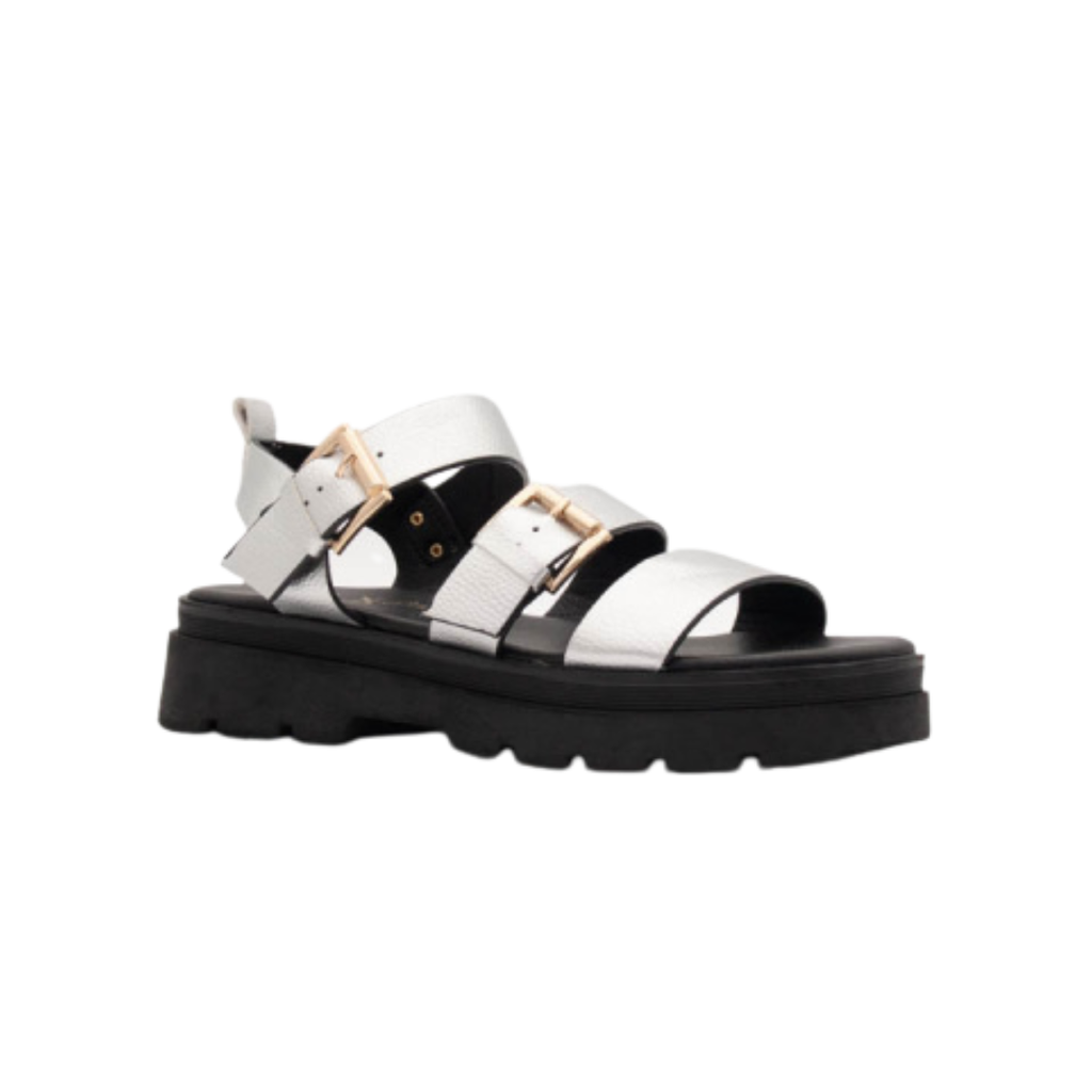 Una Healy Something Chrome Crush Sandals