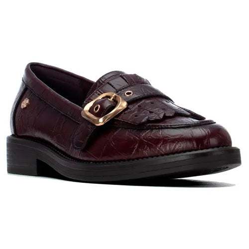 Carmela 164356 Burgundy Croc Loafer