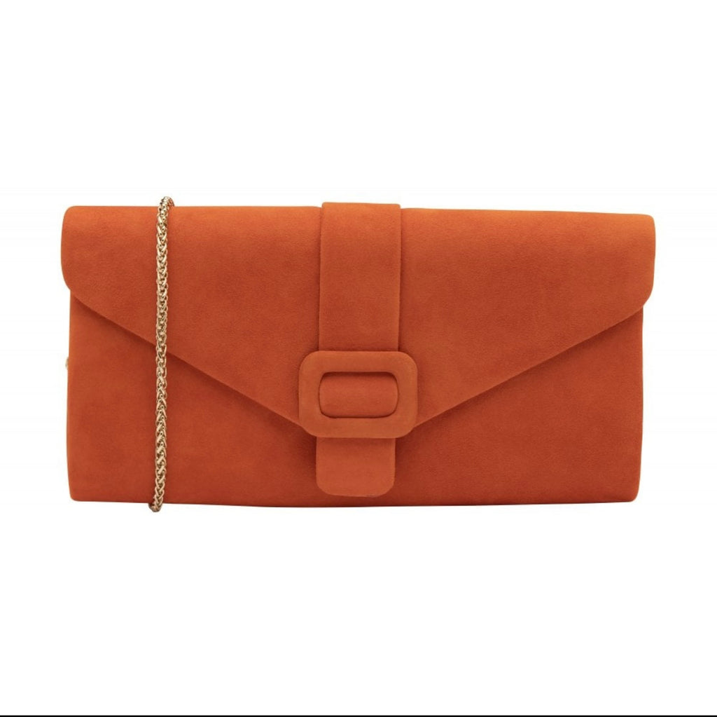 Orange Suede Clarinda Bag