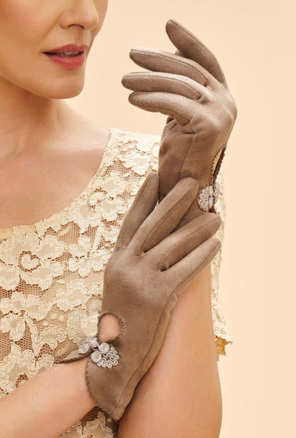 Powder Suki Stone Suede Gloves
