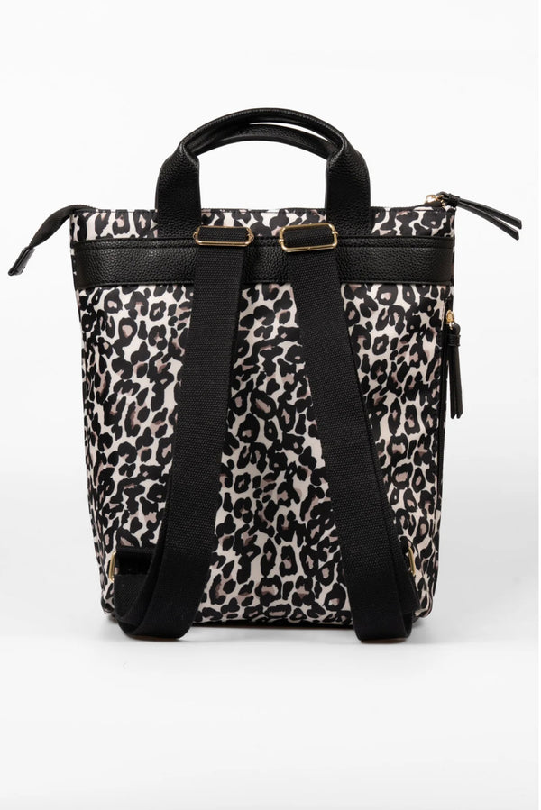 Sutton Cream Leopard Print Backpack