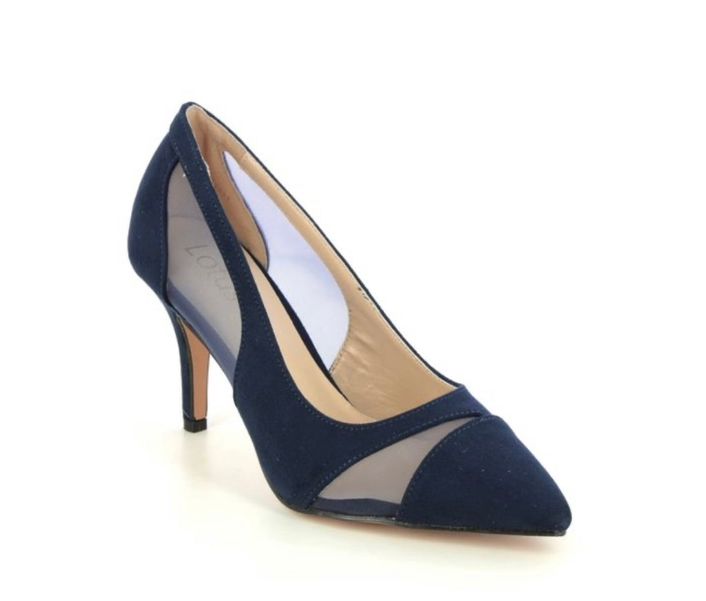 Navy Orton Court Shoe with Mesh Panel