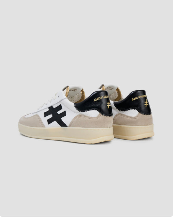 Another Trend White & Black Gum Sole Trainers