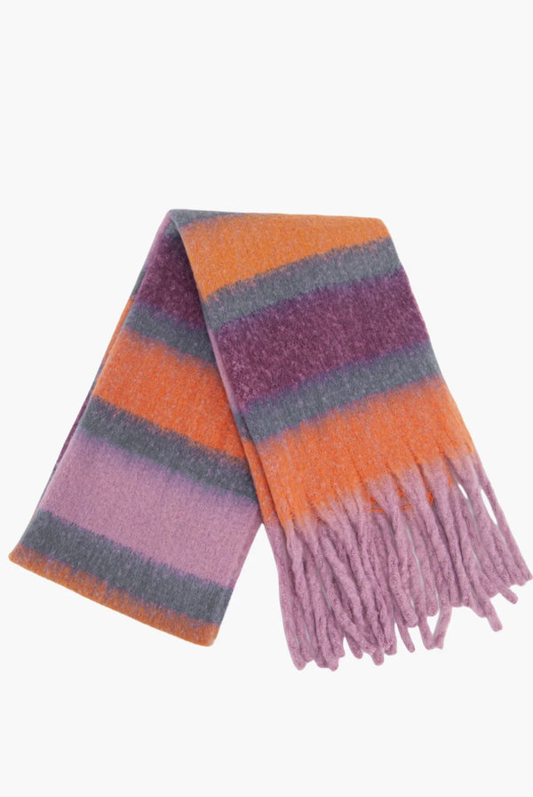 Blair Lilac & Orange Colour Block Heavyweight Scarf