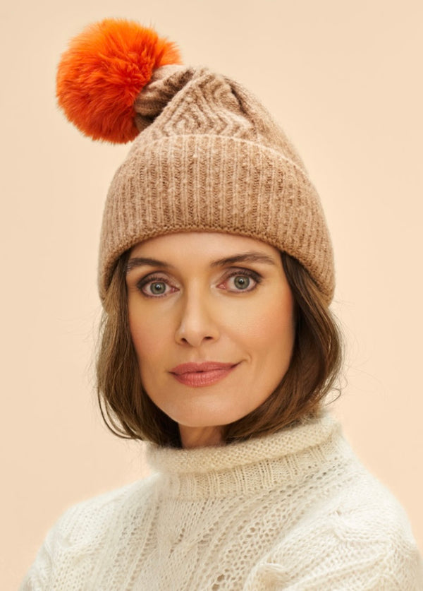 Powder Ingrid Cappucino & Orange Hat