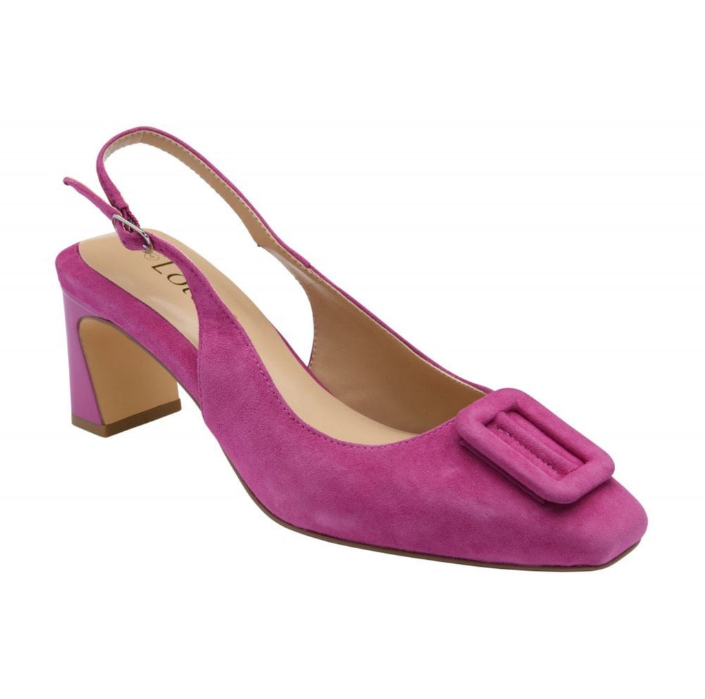 Rochelle Pink Suede Slingback Court Shoe