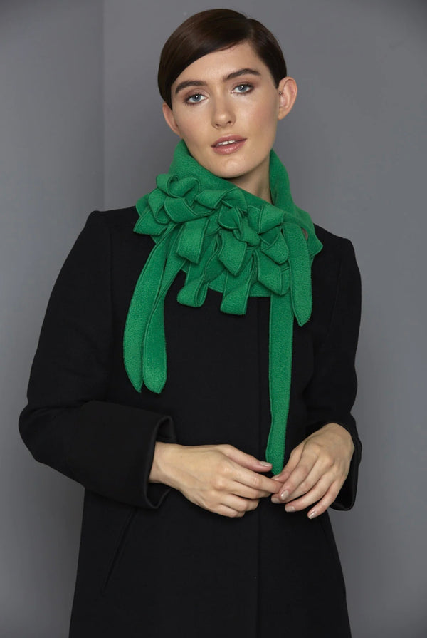 Ellie Green Button Collar Scarf