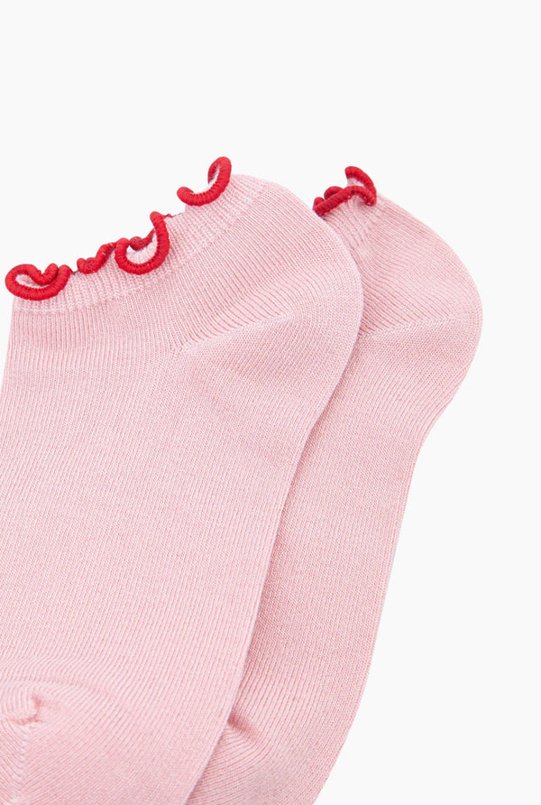 Pink & Red Frilly Bamboo Socks