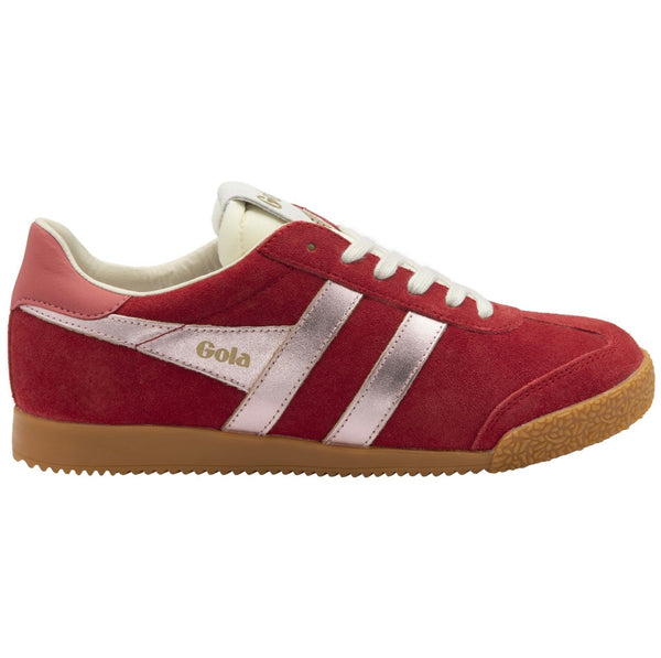 Gola Elan Red, Pink & Coral Suede Trainers
