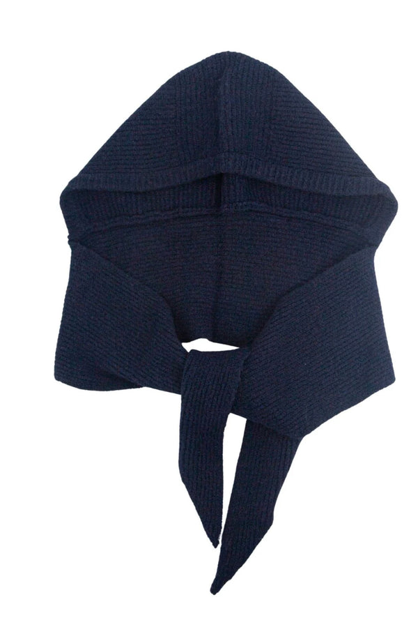 Navy Triangle Hooded Scarf