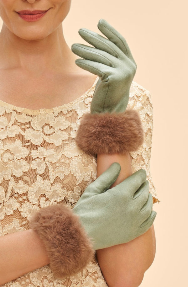 Powder Bettina Sage & Teddy Gloves