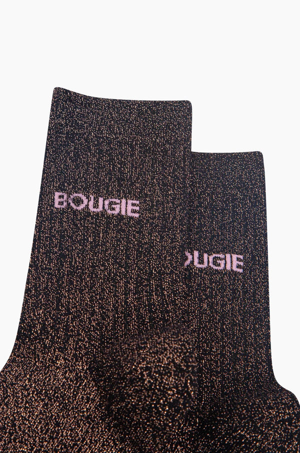 Brown Bougie Glitter Socks