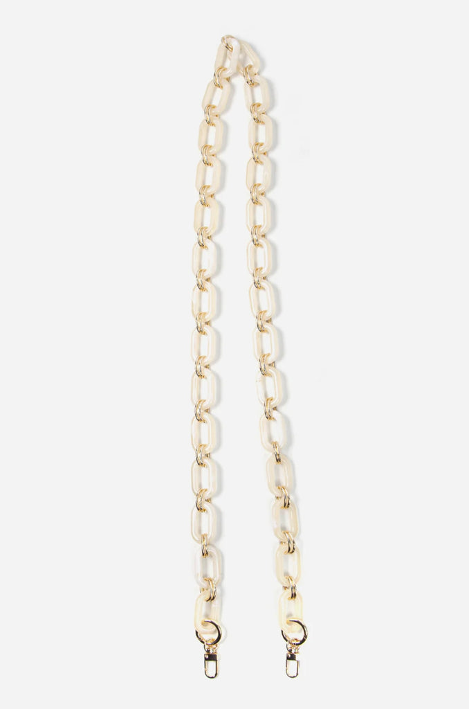 Cream & Gold Curb Style Chain Handbag Strap