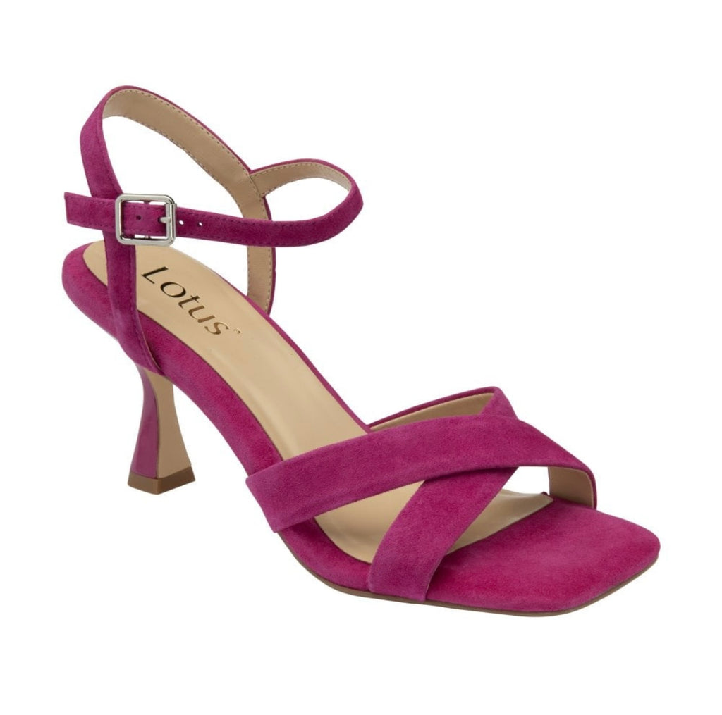 Fiorella Pink Suede Square Toe Sandal