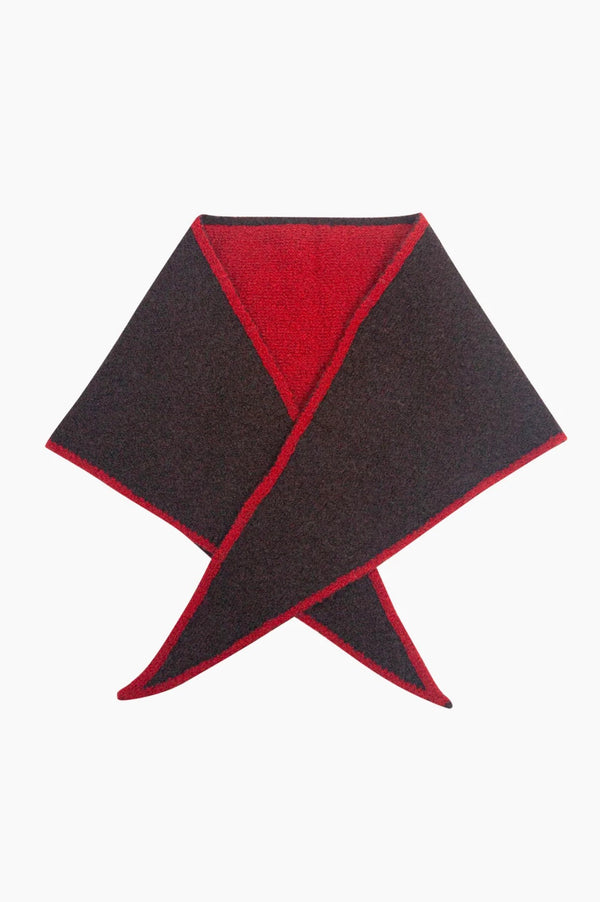 Brown & Red Triangle Heavyweight Scarf