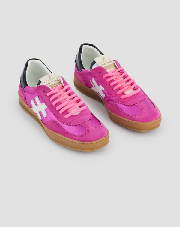 Another Trend Fuchsia and Black Gum Sole Trainers