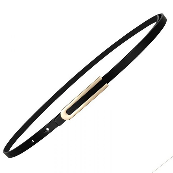 Black Curve Lock Slim Belt