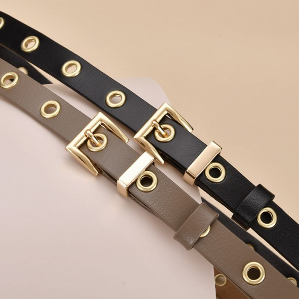 Tan Gold Circle Link Belt