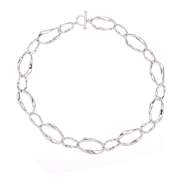 Silver Chunky Links Necklace