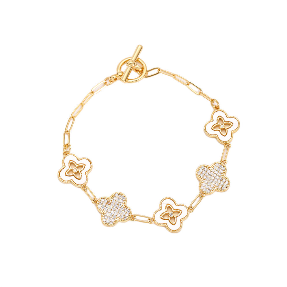 Gold & Crystal Club Bracelet