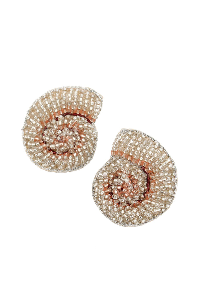 Pearlescent Beaded Shell Earrings
