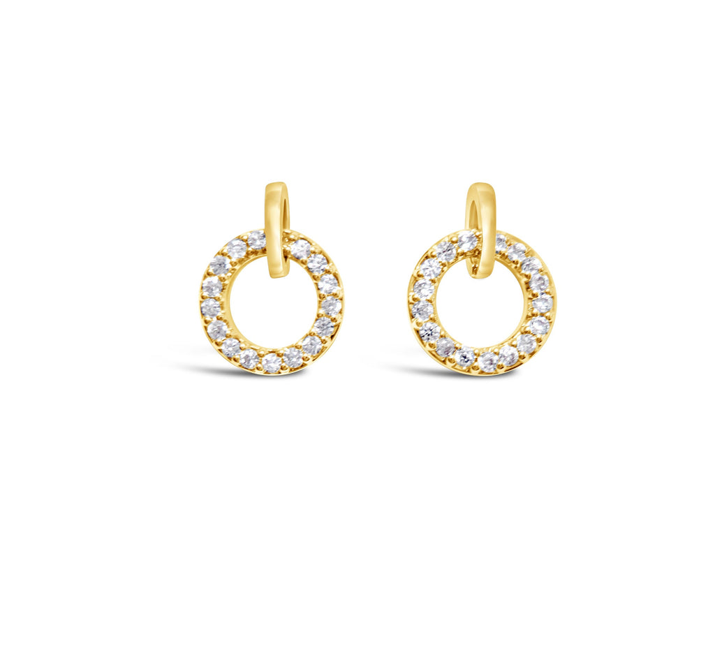 Gold & Crystal Sensitive Ear Stud Earrings