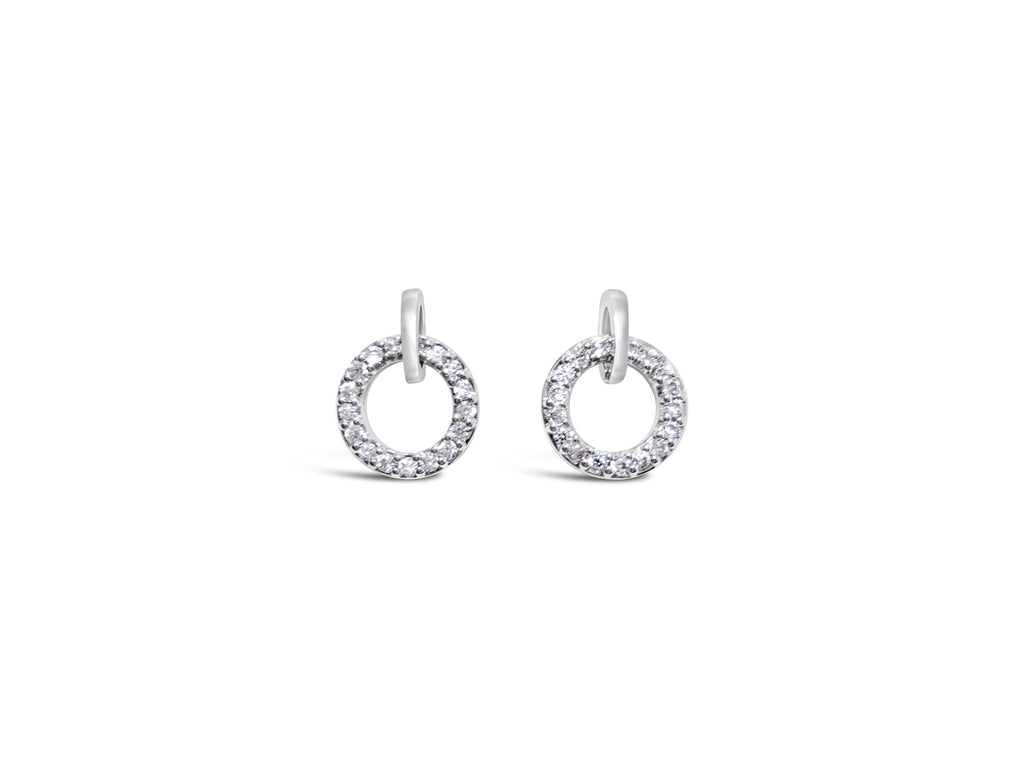 Silver & Crystal Sensitive Ear Stud Earrings