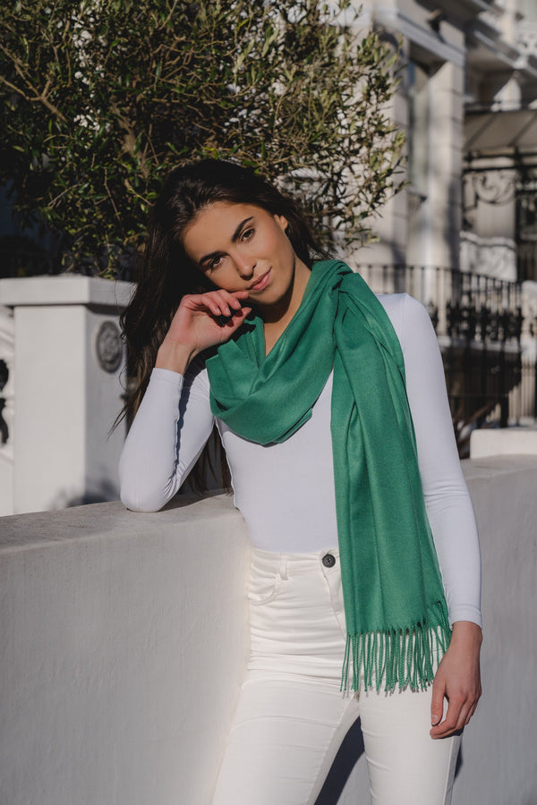 Rainforest Green Pashmina
