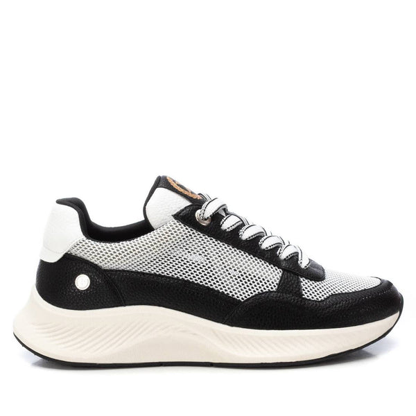 XTI Black & White Mesh Trainers