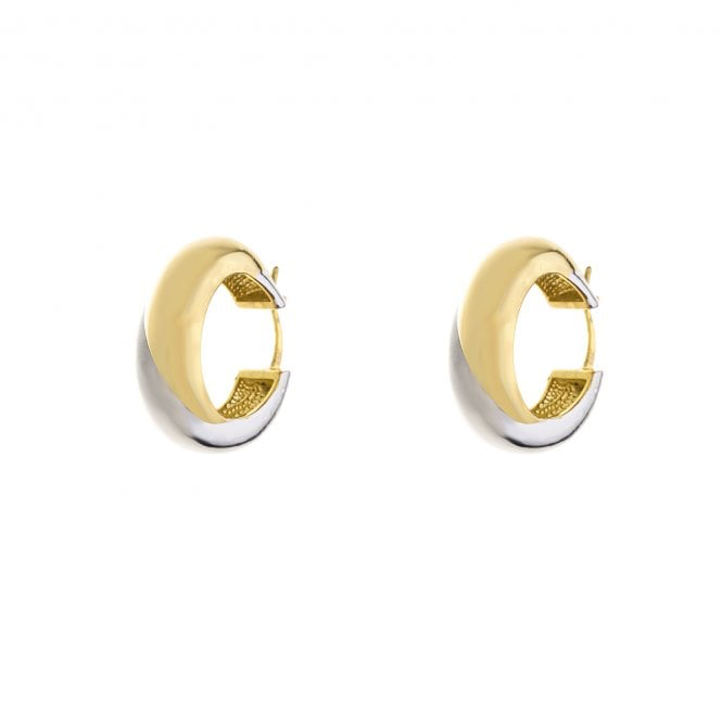 Gold & Silver Two Tone Hoop Earrings
