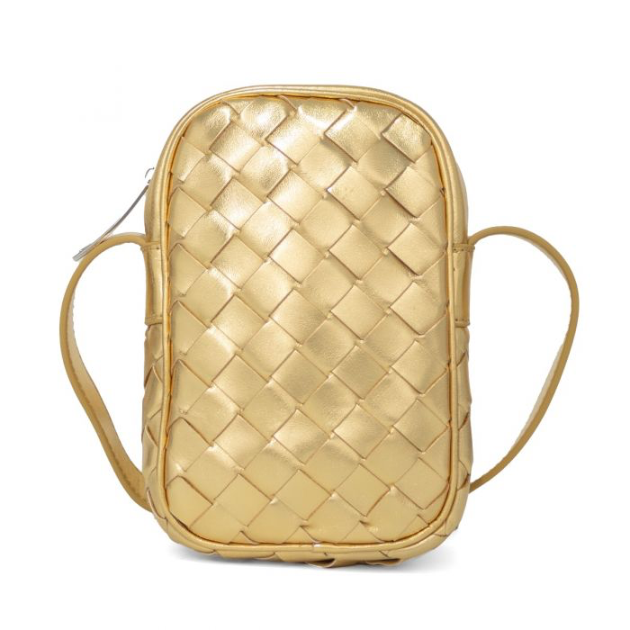 Gold Weave Crossbody Handbag