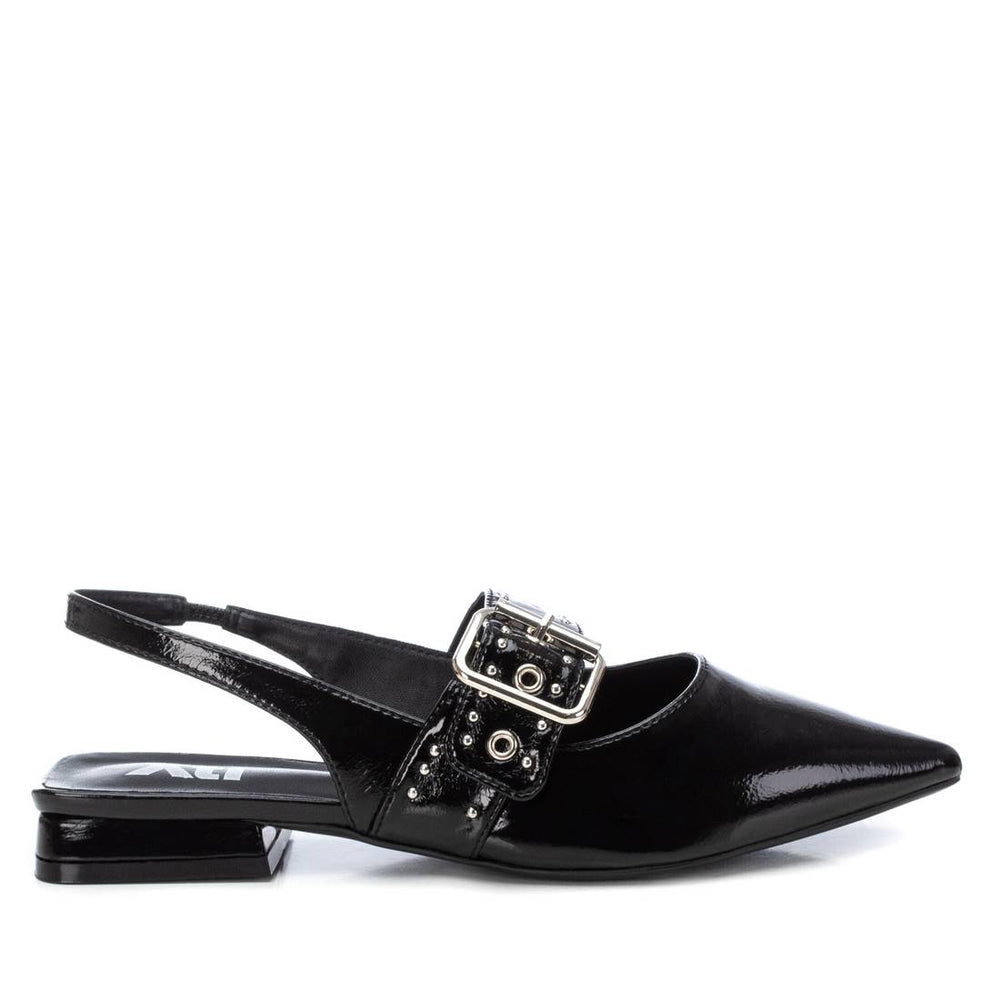 Black Patent Slingback Ballerina Pump