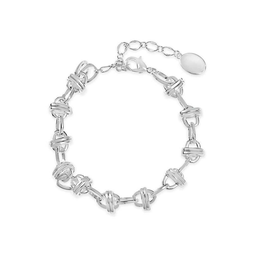 Silver Chunky Chain Knot Bracelet