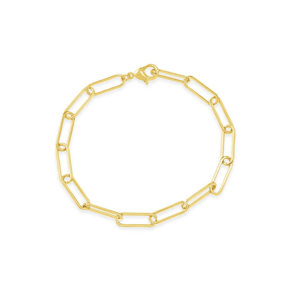 Gold Paper Chain Link Bracelet